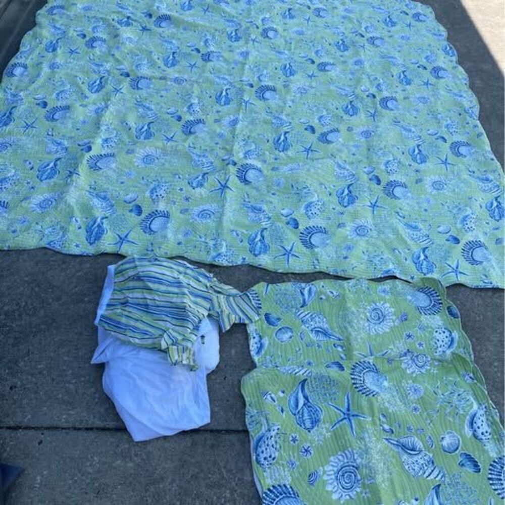 Full size comforter set, beach house nautical 4 piece